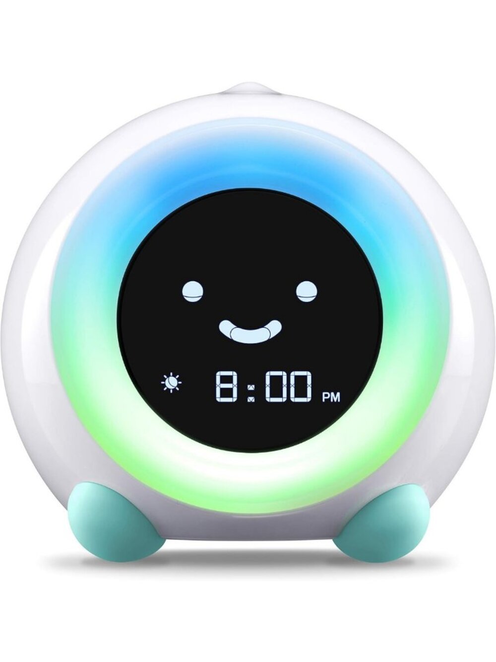 Kids Sleep Trainer Alarm Clock with Night Light & Sound Machine - Arctic Blue